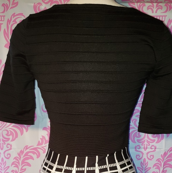 Retro Candies Geometric Knit Lace Up Dress - Picture 6 of 8